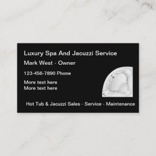 Affärskort för hett Tub Spa Service Visitkort