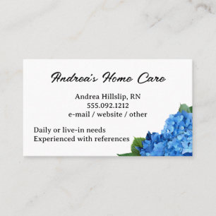 Affärskort för Home Care Blue Hydrangeas Anpassnin Visitkort