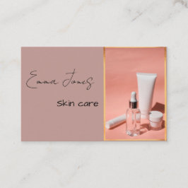 Affärskort för hudvård i persiko färg visitkort