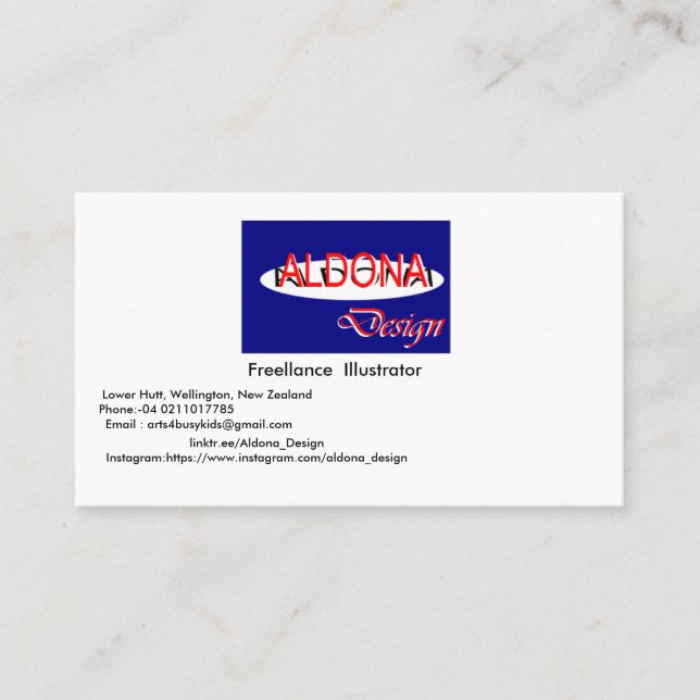 Affärskort för illustrator visitkort (Framsida)