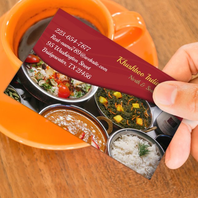 Affärskort för indiskt Cuisine Visitkort (Skapare uppladdad)