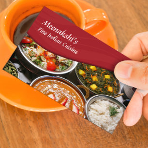 Affärskort för indiskt Cuisine Visitkort