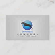 Affärskort för inledande Hund (blå version)