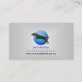 Affärskort för inledande Hund (blå version) Visitkort