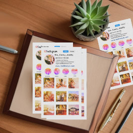 Affärskort för Instagram-fotostödraster Visitkort
