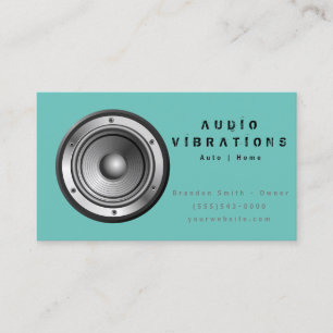 Affärskort för installation av grönt Audio Stereo Visitkort