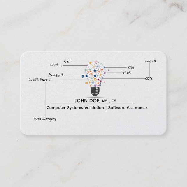 Affärskort för IT CSV QA Visitkort (Framsida)