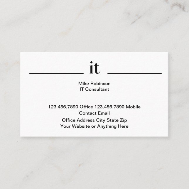 Affärskort för IT-Professionell Visitkort (Framsida)