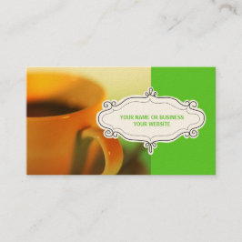 Affärskort för kaffeköp {Lime Green} Visitkort