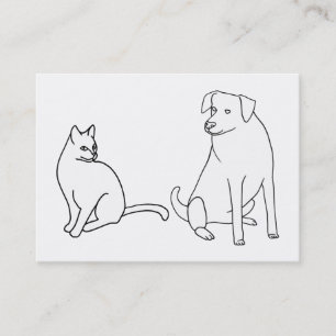 Affärskort för katt- och Hund Visitkort