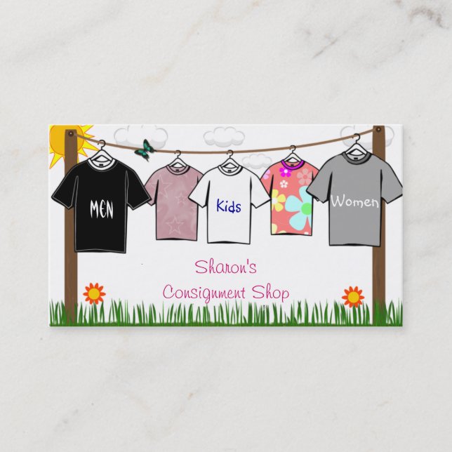 Affärskort för kläder visitkort (Framsida)