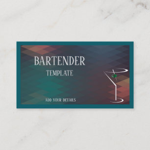 Affärskort för klassbartender visitkort