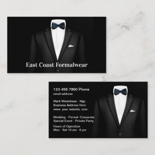 Affärskort för Klassi Formalwear Visitkort