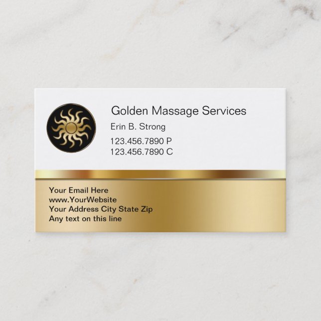 Affärskort för klassmassage visitkort (Framsida)