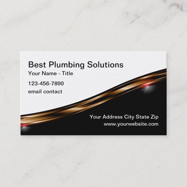 Affärskort för kopparrörning visitkort (Framsida)