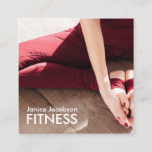 Affärskort för kvinnlig stretching Fitness