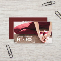 Affärskort för kvinnlig stretching Fitness