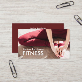 Affärskort för kvinnlig stretching Fitness Visitkort