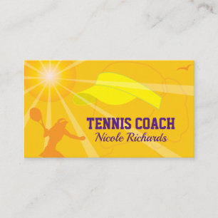 Affärskort för kvinnliga tennis Coach Visitkort