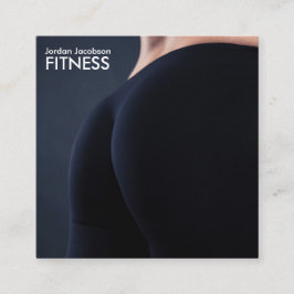 Affärskort för kvinnors bakre Fitness Fyrkantigt Visitkort