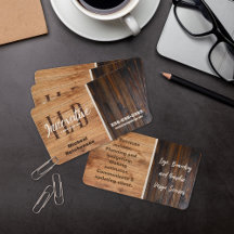 Affärskort för Logotyp av i Rustic Wood Tone