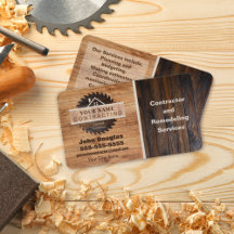 Affärskort för Logotyp av Rustic Wood Tone-entrepr