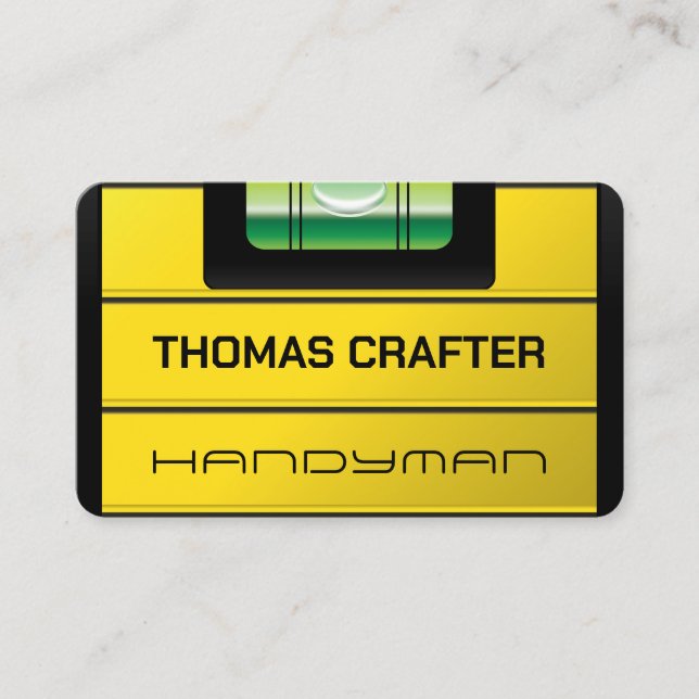 Affärskort för luftbubbelmätare visitkort (Framsida)