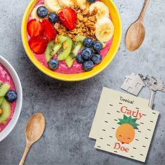 Affärskort för lustigt ananas fyrkantigt visitkort