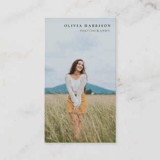 Affärskort för lyxminimalistisk fotografi visitkort