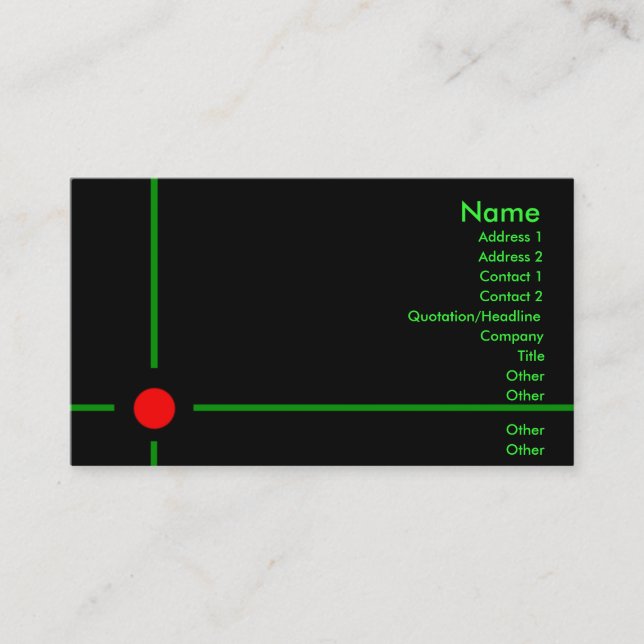 Affärskort för mål visitkort (Framsida)
