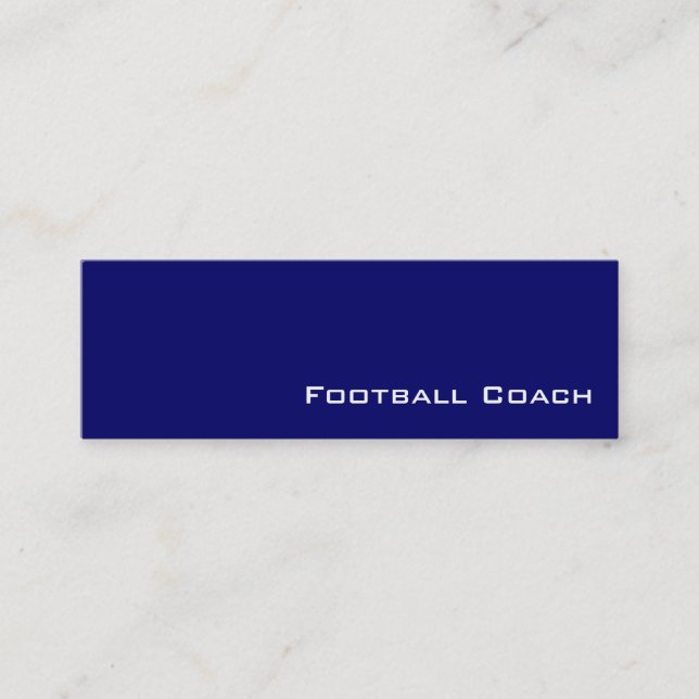 Affärskort för marinvit fotboll mini visitkort (Framsida)