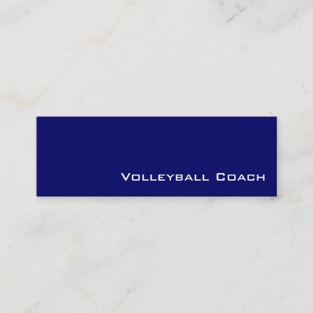 Affärskort för marinvit volleyball-buss mini visitkort (Framsida)