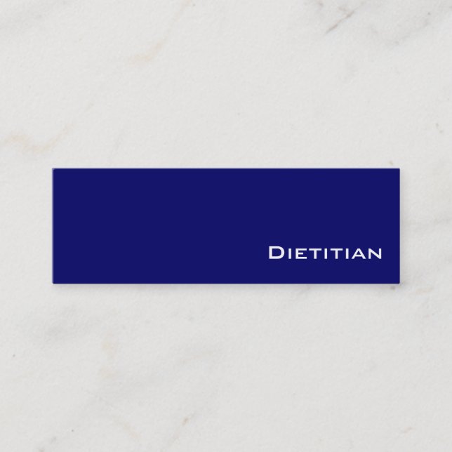 Affärskort för marinvita dietitianer mini visitkort (Framsida)