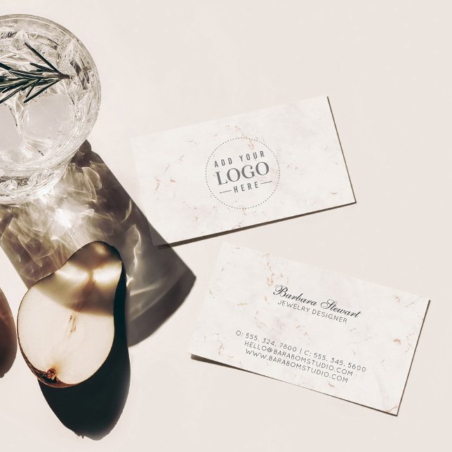 Affärskort för  marmor, modern, minimal Logotyp Visitkort (Skapare uppladdad)