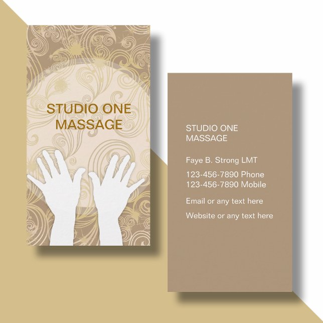 Affärskort för massage av elegant visitkort (Skapare uppladdad)