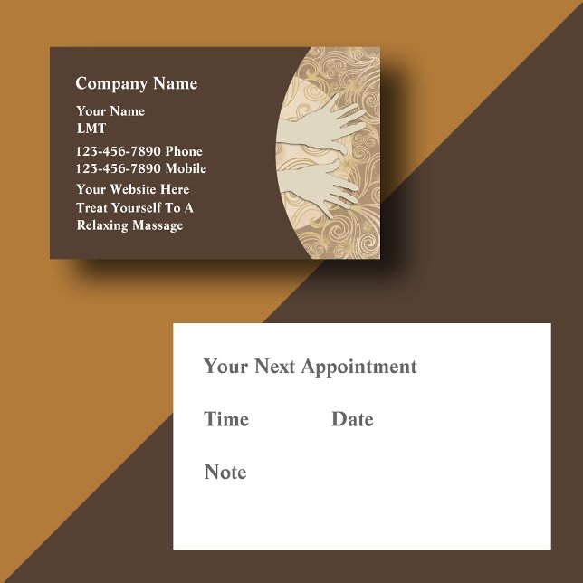 Affärskort för massage tidsbeställning kort (Skapare uppladdad)