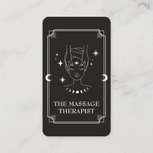 Affärskort för massageterapi med Tarot Card Visitkort