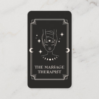 Affärskort för massageterapi med Tarot Card Visitkort