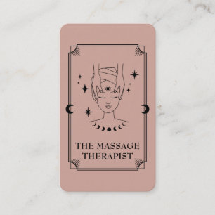 Affärskort för massageterapi med Tarot Card Visitkort