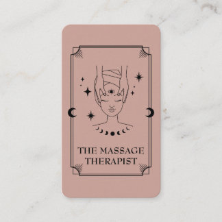 Affärskort för massageterapi med Tarot Card Visitkort