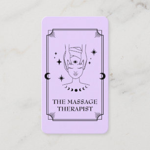 Affärskort för massageterapi med Tarot Card Visitkort
