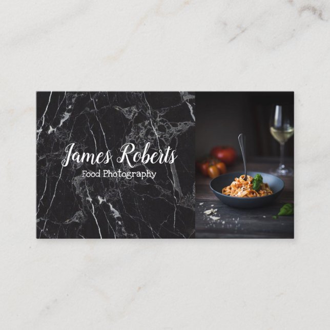 Affärskort för matfotografi, Bloggare Kitchen Visitkort (Framsida)