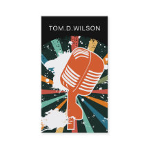 affärskort för mikrofonsångmusik