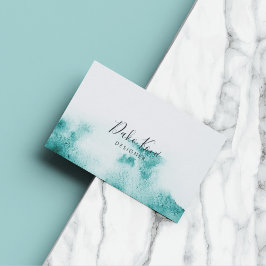 Affärskort för minimalistisk och elegant vattenfär visitkort