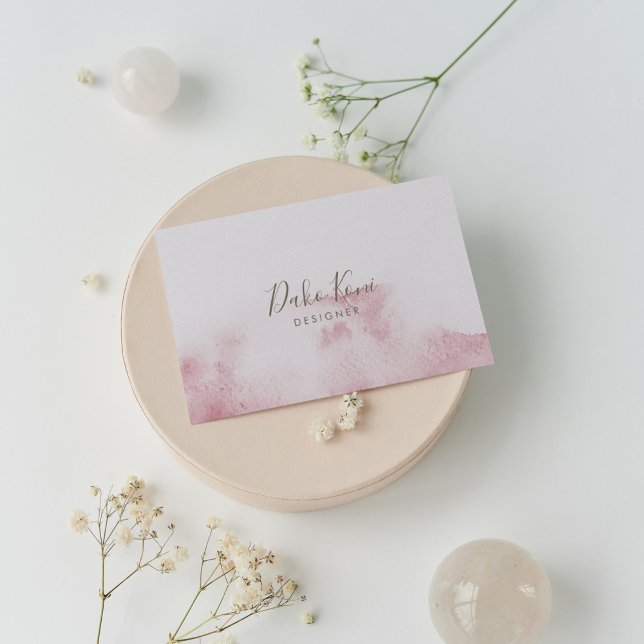 Affärskort för minimalistisk och elegant vattenfär visitkort (Skapare uppladdad)