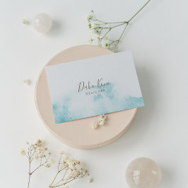 Affärskort för minimalistisk och elegant vattenfär visitkort