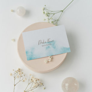 Affärskort för minimalistisk och elegant vattenfär visitkort