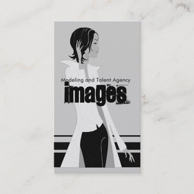 Affärskort för modellering och talanger visitkort (Framsida)