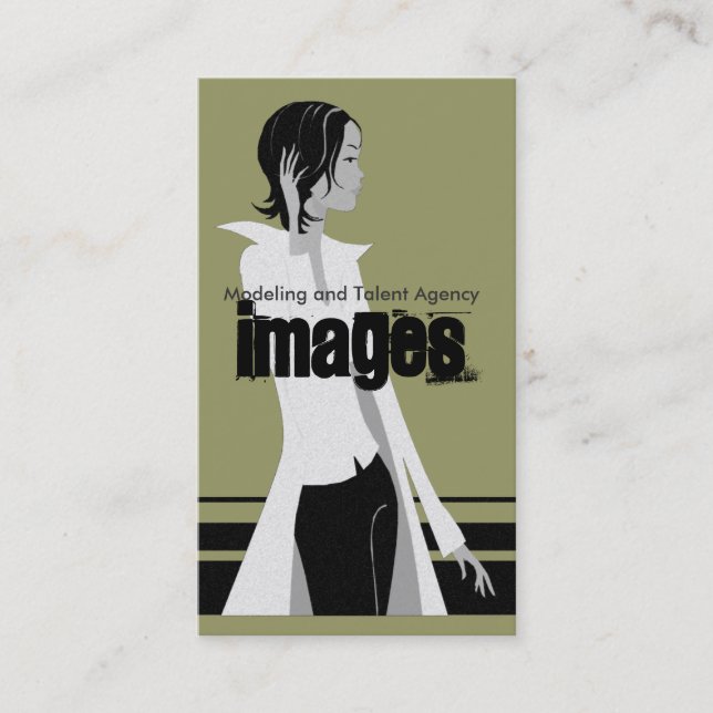 Affärskort för modellering och talanger visitkort (Framsida)