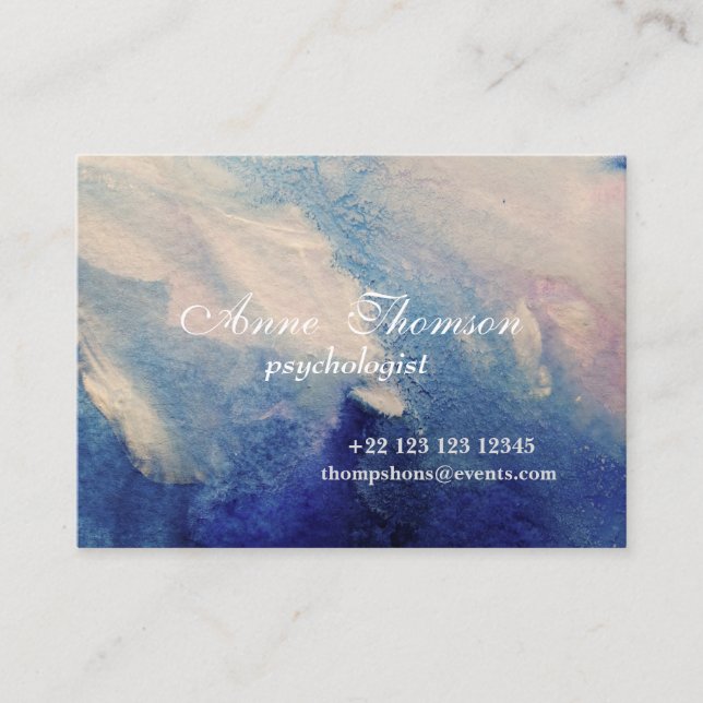 Affärskort för modern Abstrakt Lila Visitkort (Framsida)